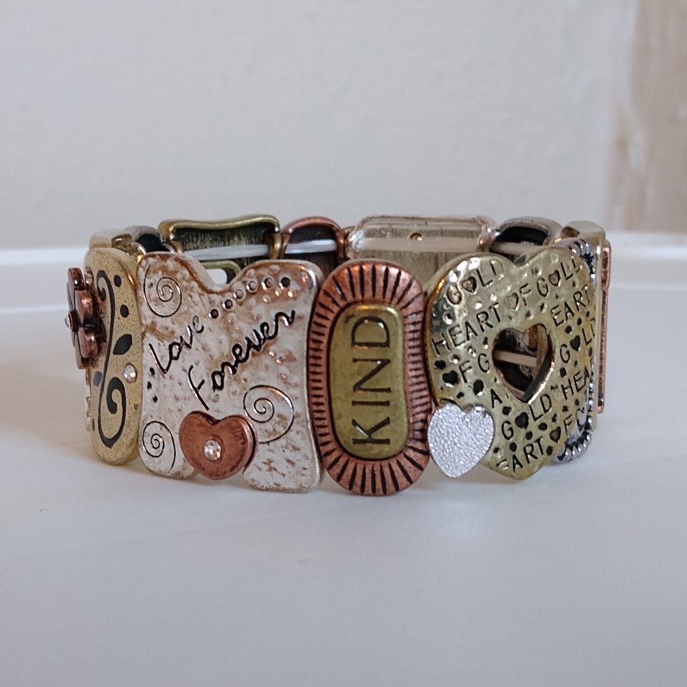 Love Forever Mother Metal Stretch Bracelet